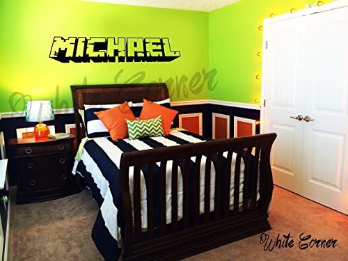 Gamer Name Decal - inspired Minecraft - Personalized Gaming 3D Wall Decal -Eat Sleep Mine Decal - Personalized Gaming 3D Wall Decal / Xbox decal / PS decal / Pixel Sticker / Game controller