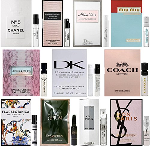 12 Perfume Sample Vial Set of Women's Designer Fragrances