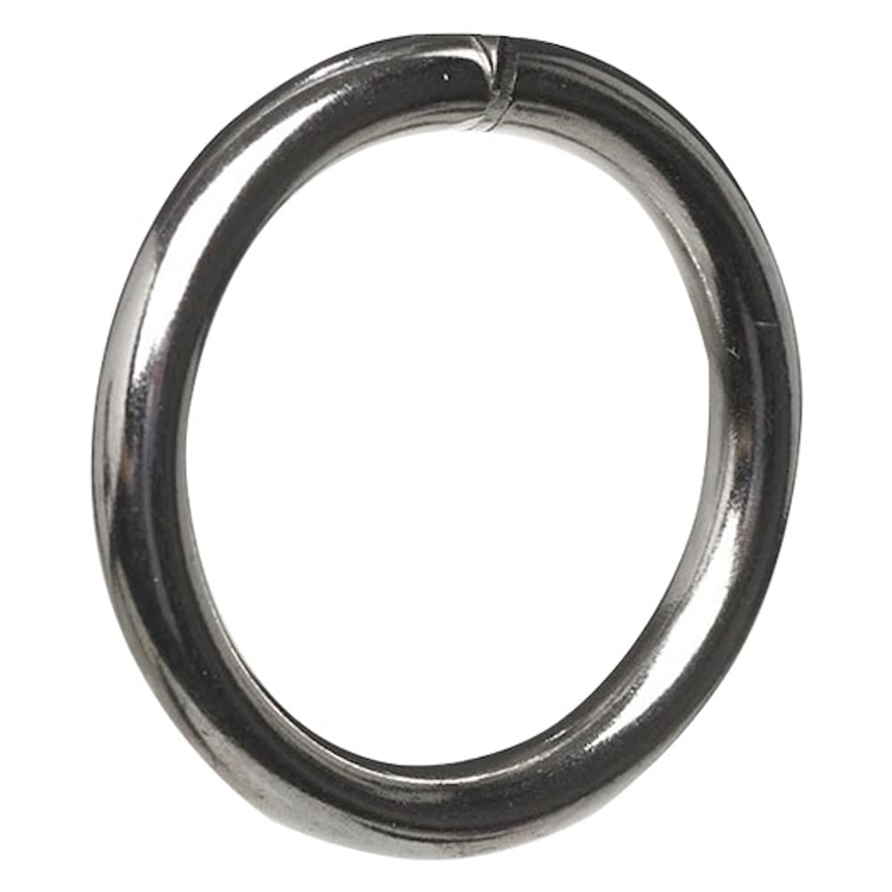 Merriway BH03262 (24 Pcs) Metal Curtain Drapery Rings, Inner Diameter 25mm (1 inch) Outer Diameter 32mm (1.1/4 inch) Polished Chrome - Pack of 24 Pieces