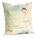 Americanflat 18x18 Inch Pillow Case Sweet William, She Climbs Mountains; Cotton Linen Material, Hidden Zipper on Cover; Beautiful Home Décor