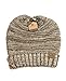 NYFASHION101 Oversized Baggy Slouchy Thick Winter Beanie Hat, Taupe Mix