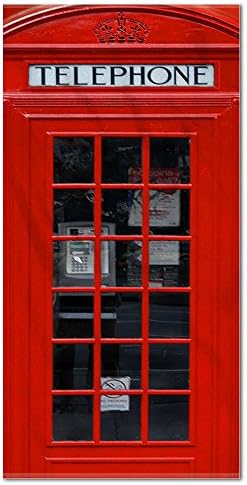 Red British Phone Booth Ultra Thin Beach Towel