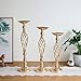 2 Pcs Metal Flower Vase, Wedding/Party Flowers Centerpieces for Table, Tall Candle Holder for Pillar Candle (Rose Gold, 23inch-59CM)