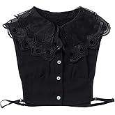 YAKEFJ Detachable Half Shirt Blouse Collar Fake Collar Embroidery Dickies