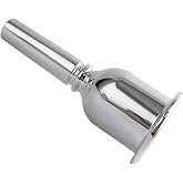 Silver Plated Tuba Mouthpiece for Beginners &ndash; Brass Large Mouthpiece with 1.73 Inch Cup Diameter, Musical Instrument Accessory &ndash; Gift for Music Lovers, 9.8cm Total Length