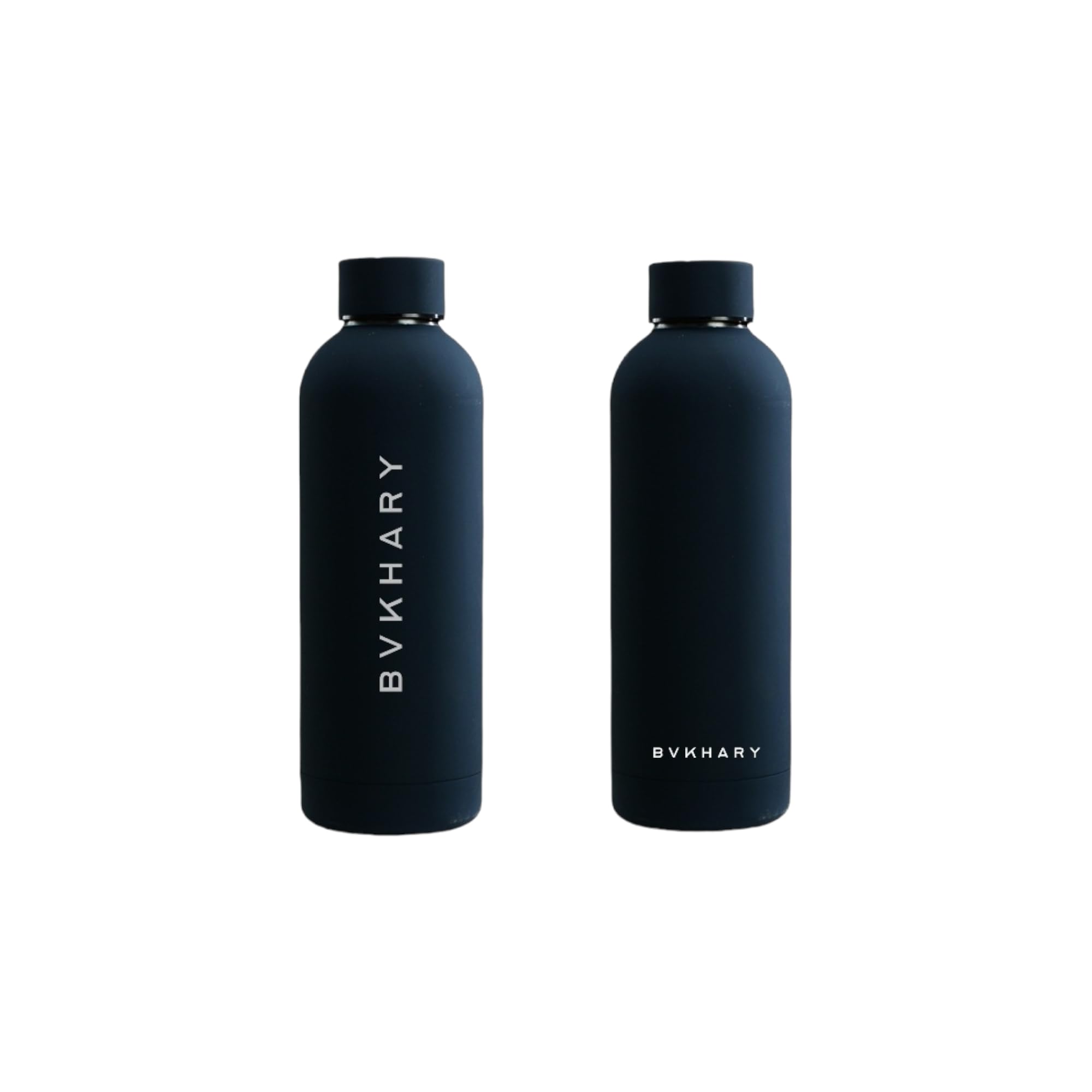 bvkhary Water Bottle Stainless Steel 500ml - Insulated Drinking Bottle - Leak Proof, BPA Free - Gift Bag -School, University, Bike, Office, Gym, Hiking (black)