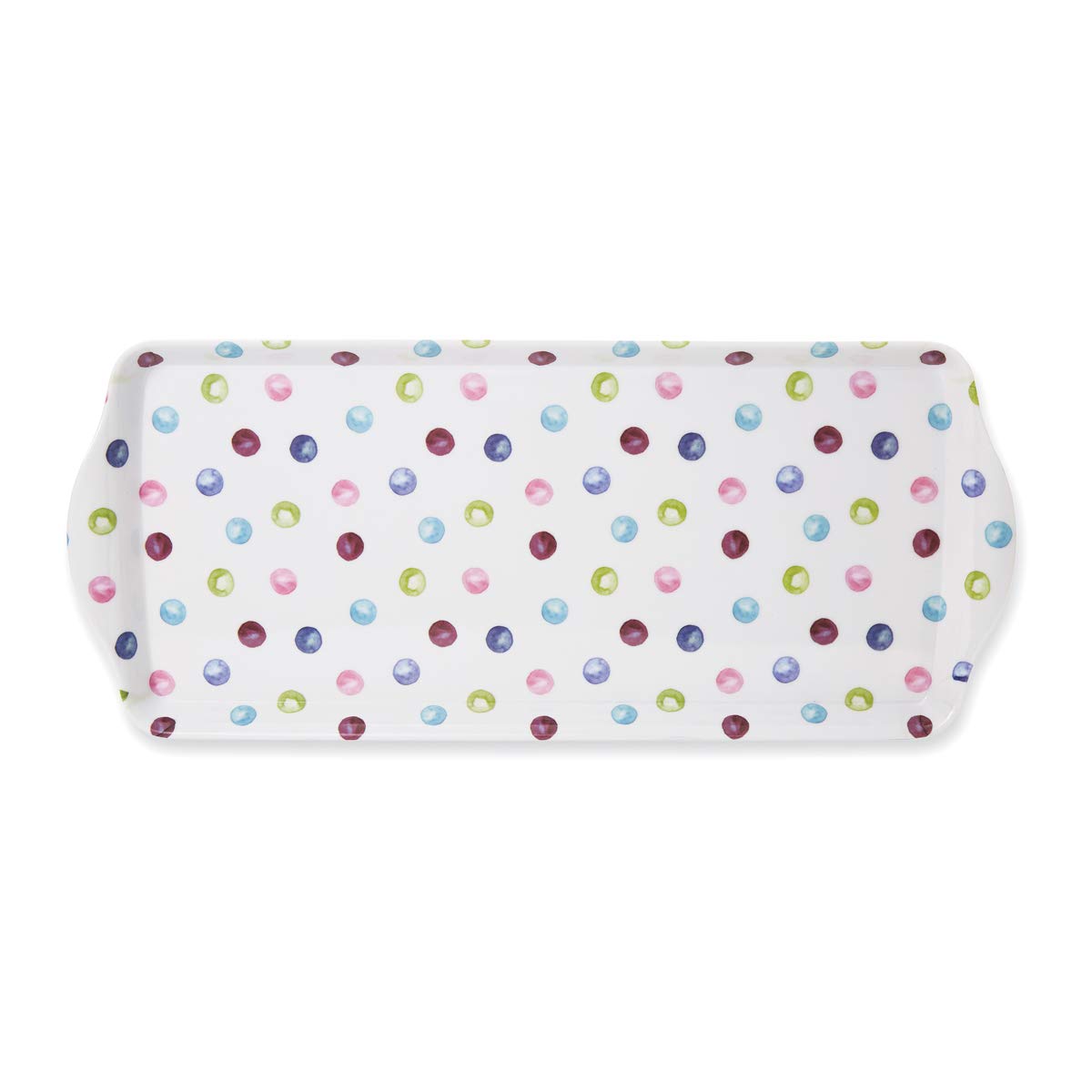 Cooksmart British Designed Small Serving Tray | Dinner Tray For Multiple Uses Around The Home | Trays For Food Serving Or Drinks Serving (Spotty Dotty - S)