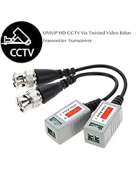 vimvip 6 Pares (12 pcs) Mini CCTV BNC Video Balun Transceiver Cable