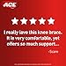 ACE Compression Knee Brace w/Side Stabilizers, Support Injured Knee With Mild Compression. Breathable Properties Let Sweat Escape, Small, White/Gray