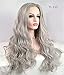 uniwigs® STAR | Cool Silver Long Wavy Synthetic Lace Front Wig for Girls Cosplay Wig Halloween Party Show Daily Use Wig for Women