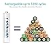 AAA Batteries Rechargeable,Sonoxo AAA Batteries(16 Pack) High Capacity 1100mAh Battery Pack with Low Self Discharge