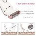 Sminiker Professional Version Electric Razor 4 in 1 Rechargeable Ladies Cordless Electric Shaver with Body Hair Bikini Trimmer Facial Cleansing Wet & Dry Use Shaver for Womens (White)