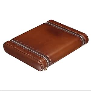 Buen funcionamiento del lacre Caso cigarro cuero portable de madera del