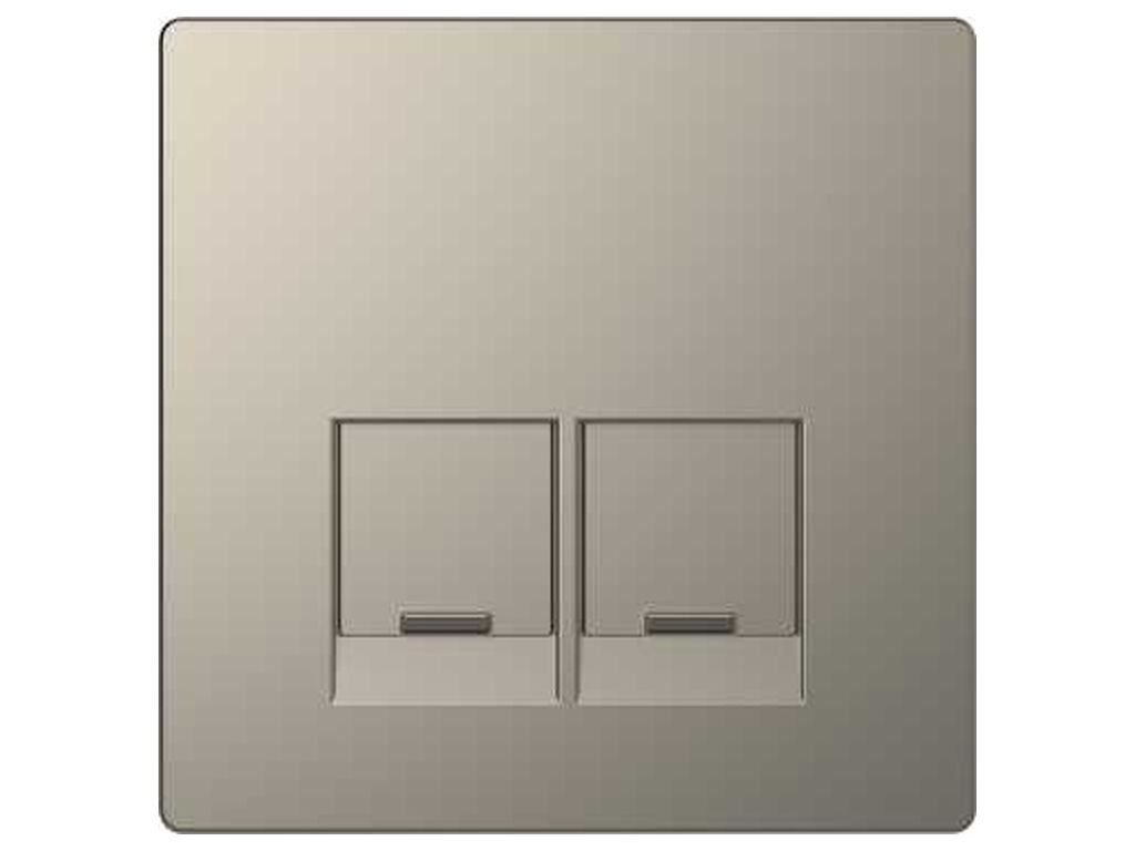 Schneider Electric MTN4572-6050 Double Type Socket Rj45 D-Life Range, Nickel