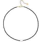 Iswawo Beaded Gemstone Necklace with Pearl Pendant, Women Bohemian 18K Gold Plated Freshwater Pearl Choker Natural Stone Bead Decoration Charm Women Jewelry Handmade Vacation Elegant Gift