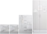 Reflect Bedroom Furniture Set - 2 Door Wardrobe, 5 Drawer Chest, 2 Bedside view 5