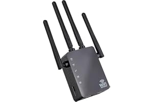 NEWNIK WiFi Extender, WiFi Booster, Cover up to 12880 sq.ft & 105 Devices, 1200Mbps WiFi Booster, Dual Band 2.4G and 5G, Wireless Repeater with Strong Penetrability, 4 Antennas