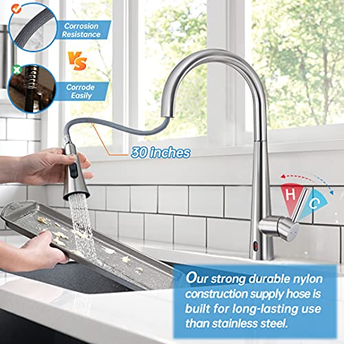 Touchless & Touch Activation Pull Down Kitchen Faucet , ARRISEA High
