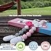 Panny & Mody Pacifier Clip Silicone Rose Flower Teethers Binky Holder Soother Chains for Baby Girls(2 Pack, Pink+Grey)