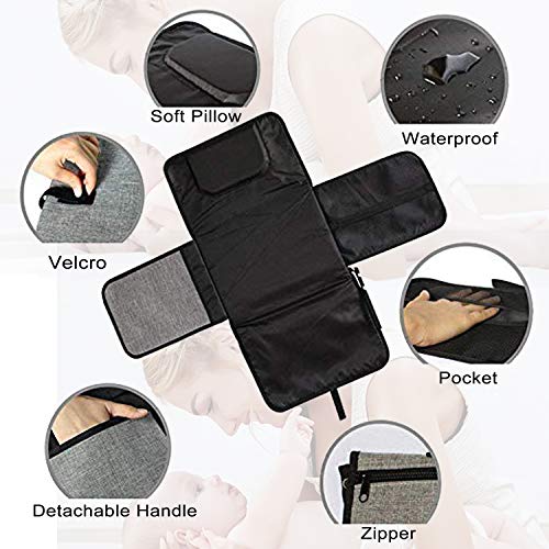 image for Portable Diaper Changing Pad Station,Baby Diaper Changing Mat Travel W