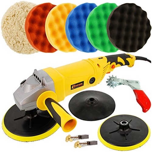 Click Here to See More Images Custom Shop Heavy Duty Variable Speed Polisher with a 6 Pad Buffing and Polishing Kit (5 - 8