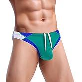 MUEBAIRES Mens Bikini Swimwear Low Rise Bikini Swimsuit with Pouch