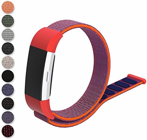 Feskio Fitbit Charge 2 Smartwatch Loop Band, Woven Nylon Band Loopback Closure Wrist Strap Replacement Watch Band Strap Sport Bracelet for Fitbit Charge2 Smartwatch