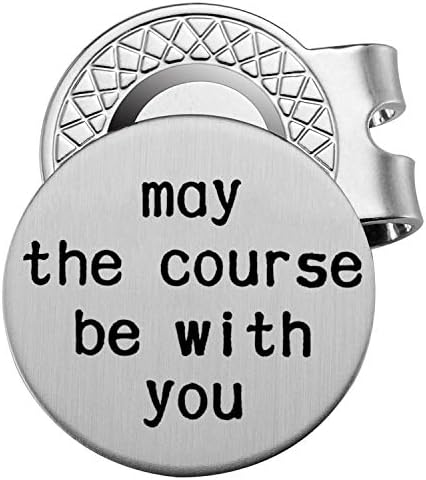 Golf Ball Marker with Magnetic Hat Clip Personalized Golf Gift for Men – May The Course Be with You – Golf Accessories for Men – A Perfect Mens Gift for Golf Lovers