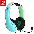 PDP Gaming LVL40 Stereo Headset with Mic for Nintendo Switch/Switch Lite/OLED - Wired Power Noise Cancelling Microphone, Lightweight, Soft Comfort On Ear Headphones (Animal Crossing Blue & Green)