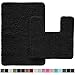 GORILLA GRIP Bathroom Rug Sets, Soft Chenille 2 Piece Area Rugs Set, Toilet Base Mat and 30x20 Carpet, Absorbent Microfiber Washable Mats Dry Quickly, Home Décor and Bath Room Accessories, Black