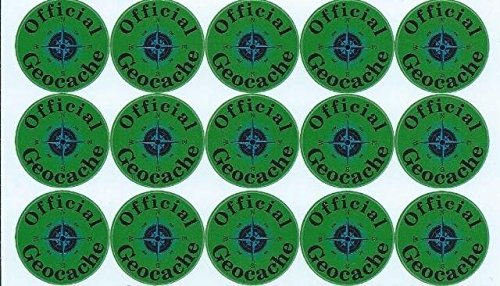 StickerTalk Official Geocache Vinyl Stickers, 1 inch by 1 inch