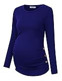 MissQee Maternity Shirt Side Button and Ruched