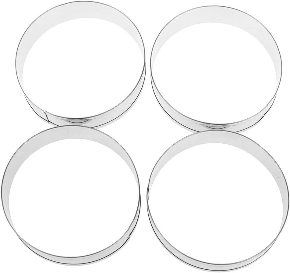 ADFEN 4pc Set Fox Run English Muffin Rings Egg Pancake Biscuit Crumpet Cutter