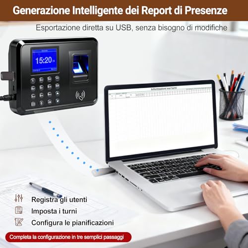 Diseleri Fingerprint Attendance Alarm Clock for Employees