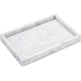 10" x 6" Moreast Real Natural Marble Vanity Tray, Genuine Marble Storage Tray for Home Decor, Large Stone Tray for Bathroom/Kitchen/Vanity/Dresser, Non-Resin/Non-Ceramic, 10 x 6 inch