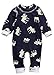 Toddler Infant Baby Girl Boy Long Sleeve Deer Romper Jumpsuit Pajamas XMAS Outfit (12-18 Months, Navy Blue)