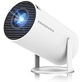 Mini Projector,Support 4K 1080P Portable Projector with Dual Band WIFI 6 Bluetooth5.2 Android 11, 160 ANSI Lumens, 180° Rotatable, Auto Keystone Correction,35"-130" Screen Video Projector