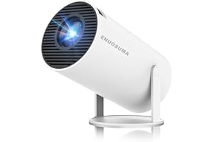 ENUOSUMA Mini Projector, Support 4K 1080P Portable Projector with Dual Band WIFI6 5G Wireless 5.2 Bluetooth Android 11, 160 ANSI Lumens, 180° Rotatable, Auto Keystone Correction,35"-130" Screen Video Projector
