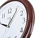 hito Modern Extra Large Silent Non-ticking Wall Clock- Glass Cover (13 inches, Wood Grain)