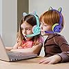 Cat-Ear-LED-Light-Up-Bluetooth-Headsets-with-MicNoise-Cancelling-Wireless-Headphones-Hands-Free-Headset-for-Children-Boys-Girls-Light-Blue Kids Headphones,Cat Ear LED Light Up Bluetooth Headsets with Mic,Noise Cancelling Wireless Headphones Hands Free Headset…
