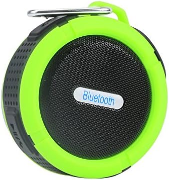 Ecocampor Waterproof Bluetooth Shower Speaker, Hands-free Speakerphone with Built-in Microphone,Powerful Suction Cup (Fluorescent Green)