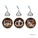 Andaz Press Chocolate Drop Labels Stickers, Wedding Hugs & Kisses from The New Mr. & Mrs, Rustic Wood Print, 216-Pack, for Bridal Shower Engagement Kisses Party Favors Decor