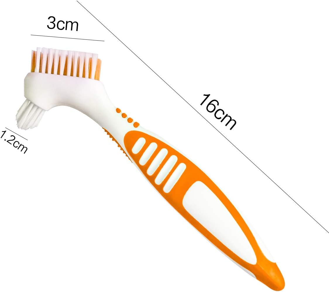 2 Pcs Denture Brush Toothbrush, Deep Cleaning Soft Bristles for Orthodontic Braces, Mouth Guard(Random Color): Health & Personal Care