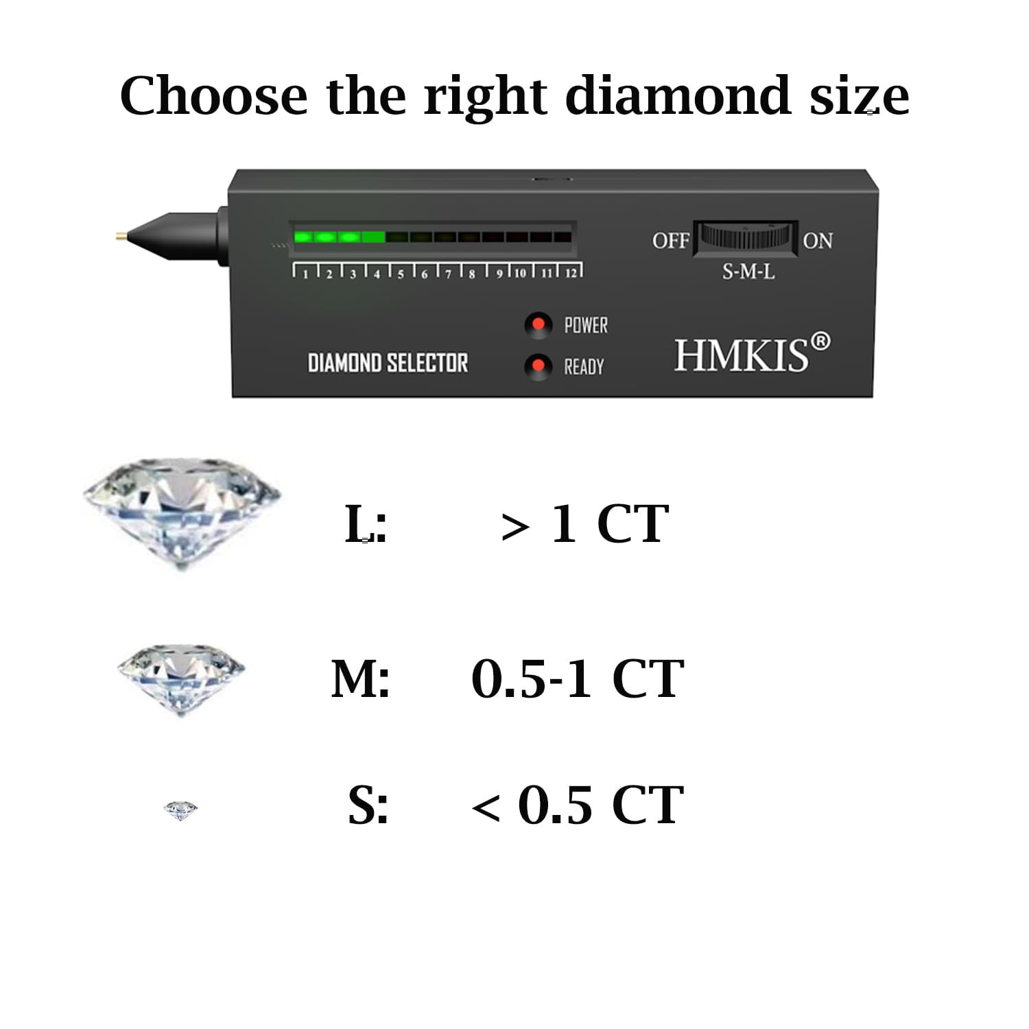 Diamond Tester Pen, Professional Jewelry Diamond Tester with 60X Jewelry Loupe Magnifier, Diamond Selector for Novice and Expert (Non-Rechargeable)