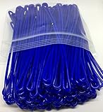 Blue Plastic Luggage Tag Loops, 6 inch, 100/pk (aka Worm Loop)