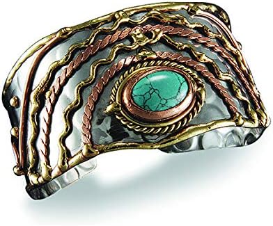 Amazon.com: Anju Jewelry Janya Collection Mixed Metal Cuff
