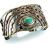 Anju Jewelry Janya Collection Mixed Metal Cuff Bracelet - Turquoise