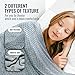 Weighted Blanket Queen Size with Removable Duvet Cover Queen Size 15lbs, Heavy Glass Micro Beads, 100% Cotton Blankets, Hot and Cold Sleeping-Washable (15 lbs, 60”x 80” Size)- True Grey