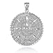 925 Sterling Silver Aztec Charm Mayan Calendar Pendant