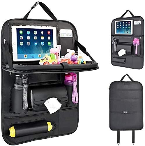 Mmhot 1 Pack Car Seat Organiser with Tablet Holder Multi-Pockets Foldable Back Seat Protector